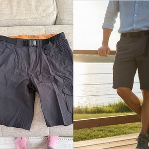 Field & Stream Men’s Cargo Shorts Medium 34 Anchor Gray Belted Outdoor nwt